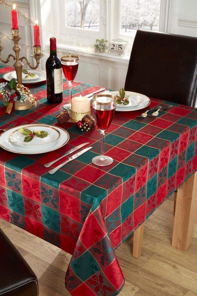 Christmas Xmas Table Cloths OR Runners OR Napkins Large Small Round