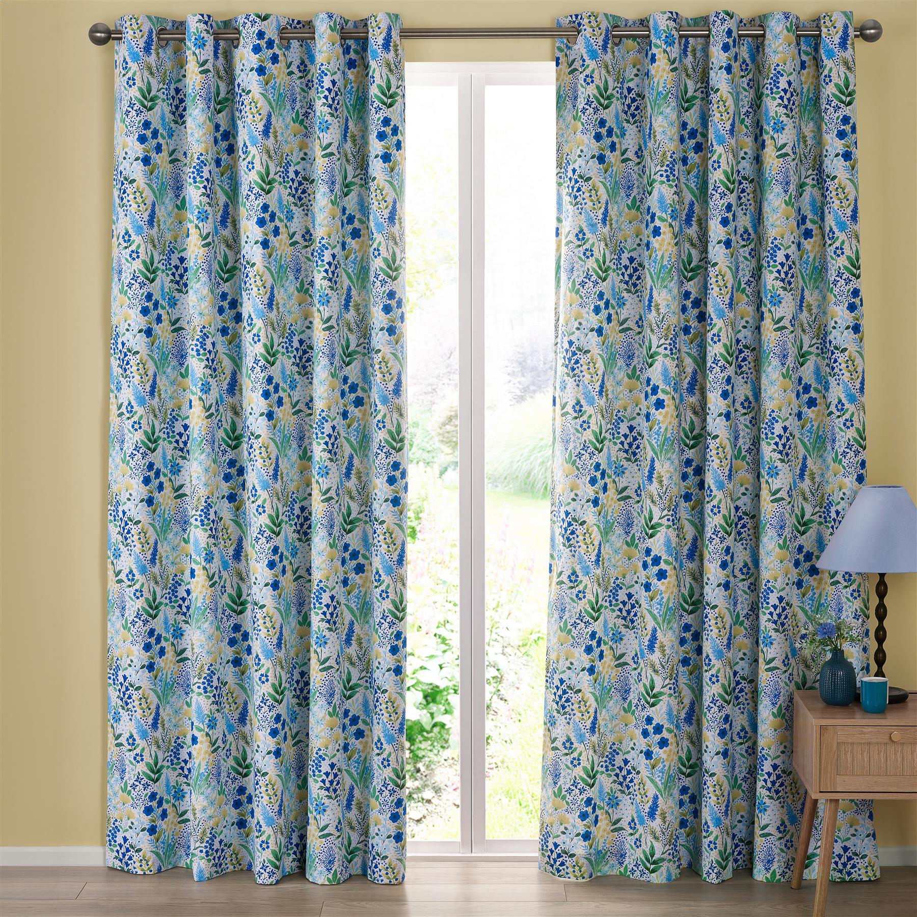 Catherine Lansfield Tilly Floral Duvet Cover Set Curtains Bedspread Reversible - Picture 18 of 44