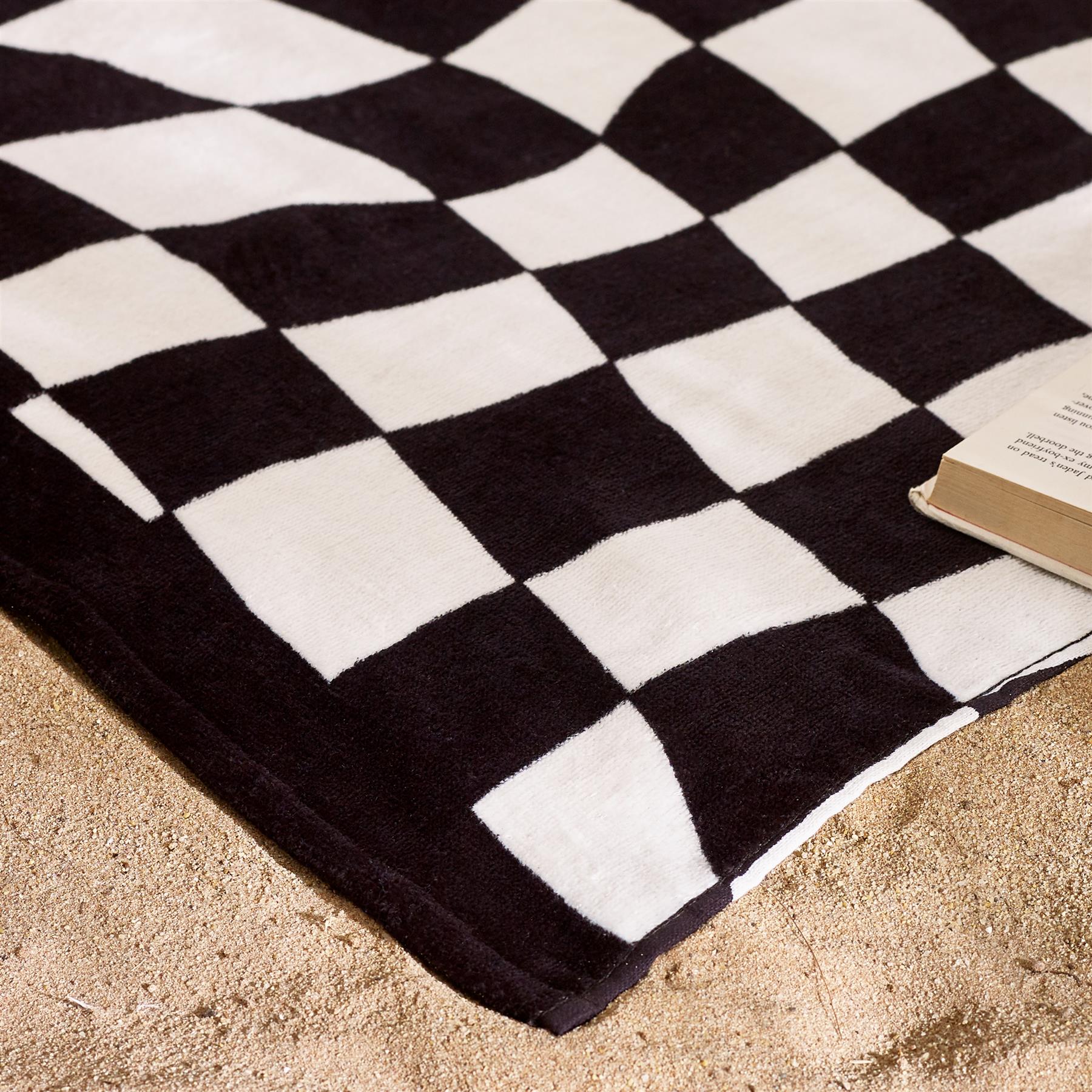 Catherine Lansfield Beach Towel Sunbed Lounger Cotton Patterned Plain - Picture 14 of 52