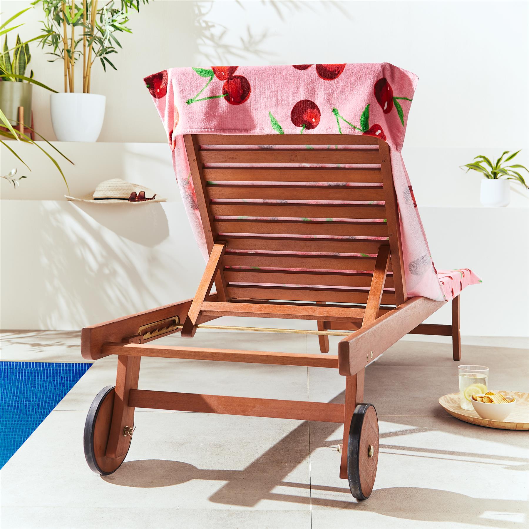 Catherine Lansfield Beach Lounger Towel Sunbed Cotton Patterned Bold 76x200cm - Picture 7 of 25