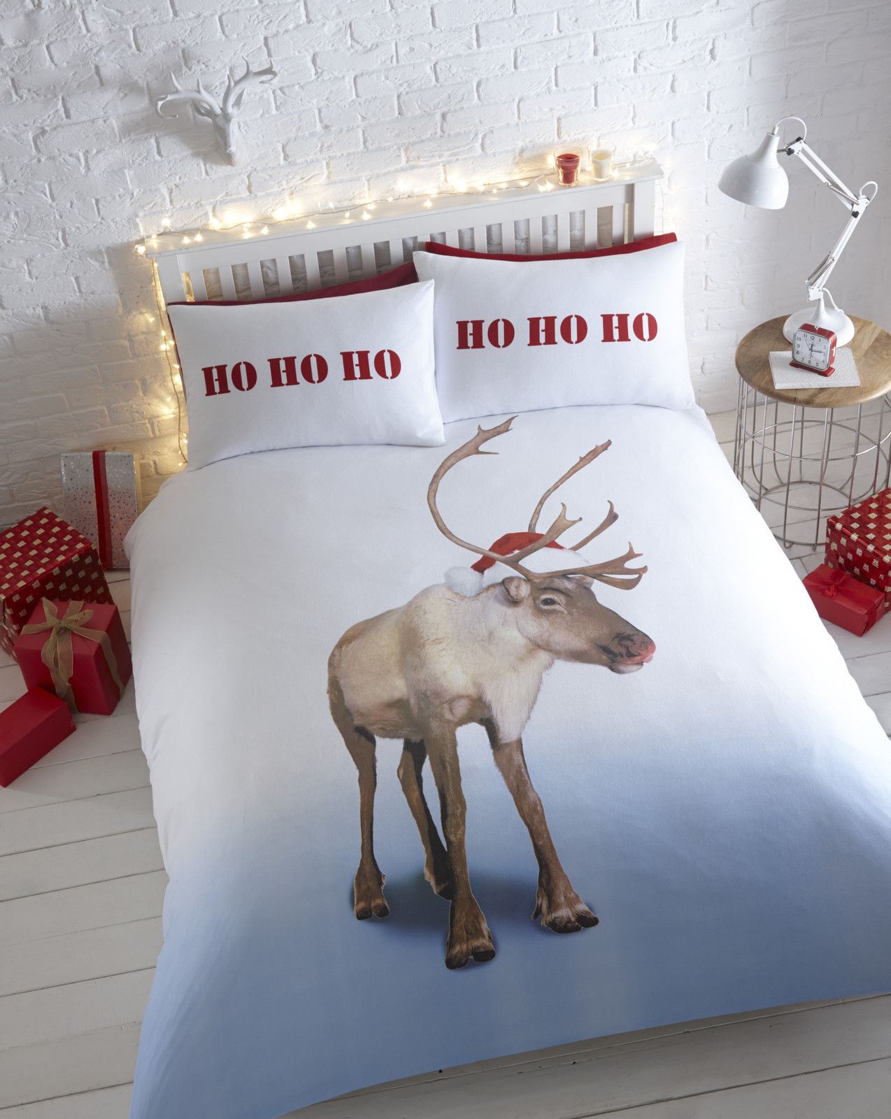 Christmas Kids Quilt Duvet Cover Bedding Bed Sets 5 Sizes Festive Santa