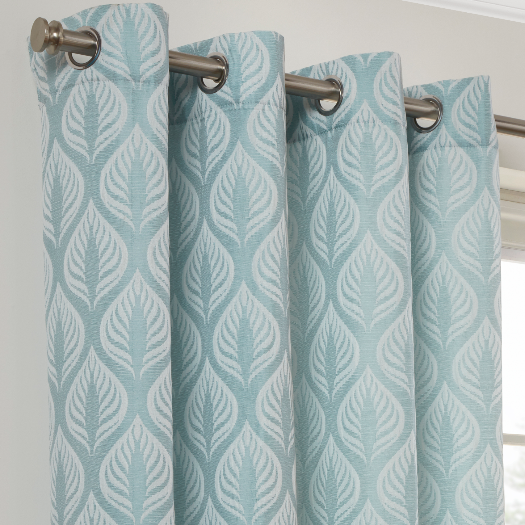 Eyelet Curtains Ring Top Ready Made Curtain Pair Or Matching Kew