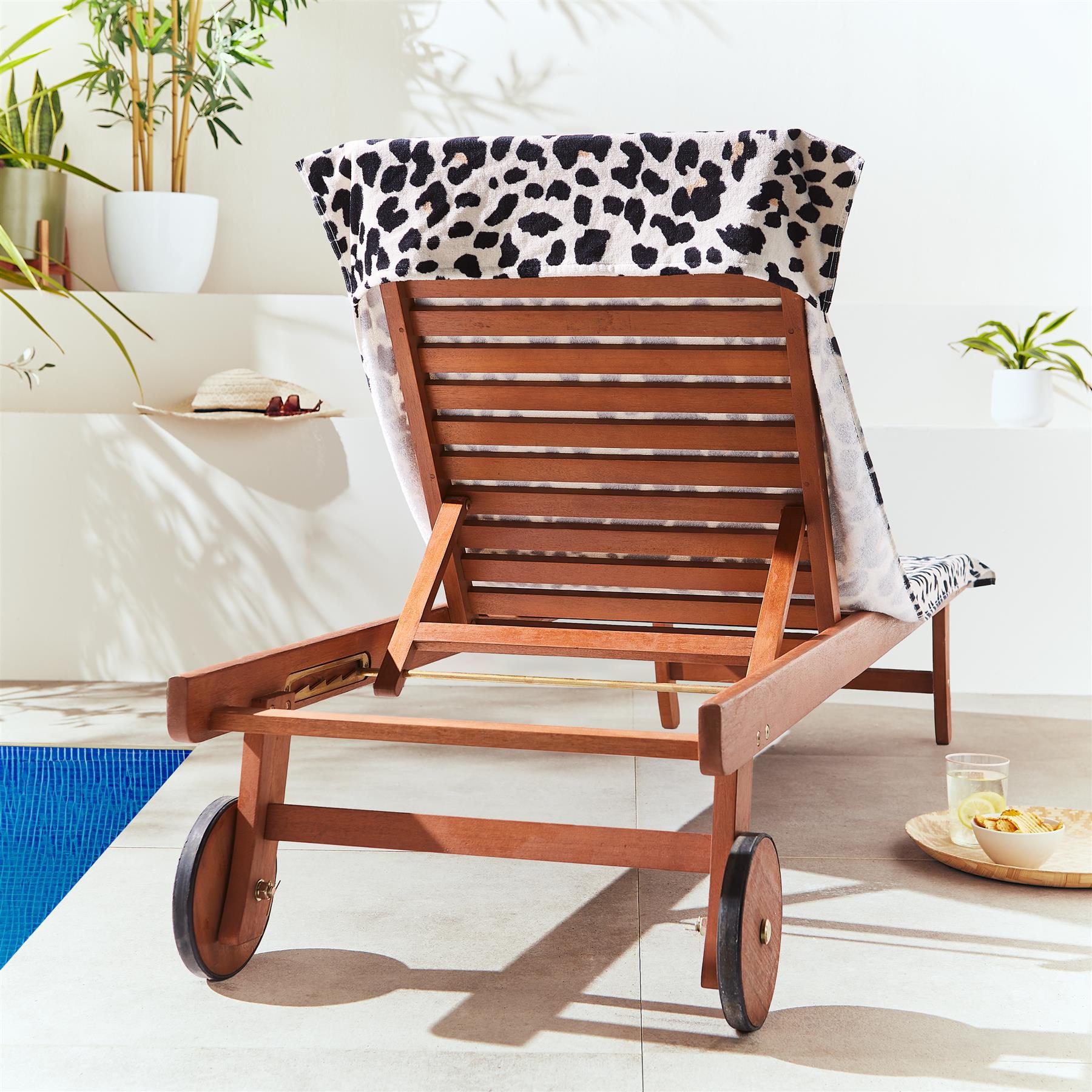 Catherine Lansfield Beach Lounger Towel Sunbed Cotton Patterned Bold 76x200cm - Picture 12 of 25