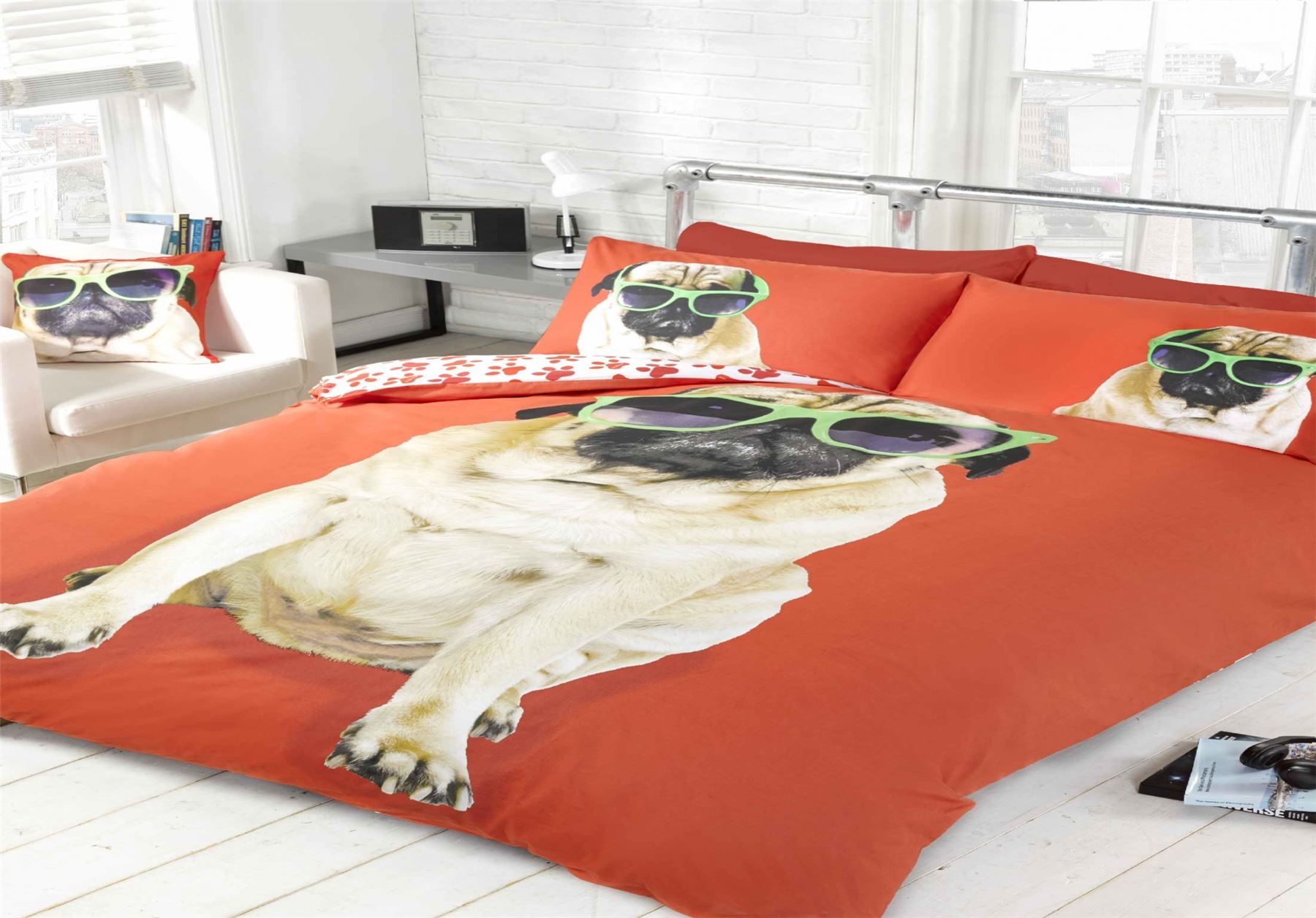 Pug Dog Puppy Cute Quilt Duvet Cover Bedding Bedset Pillowcase 3 Sizes 5 designs eBay
