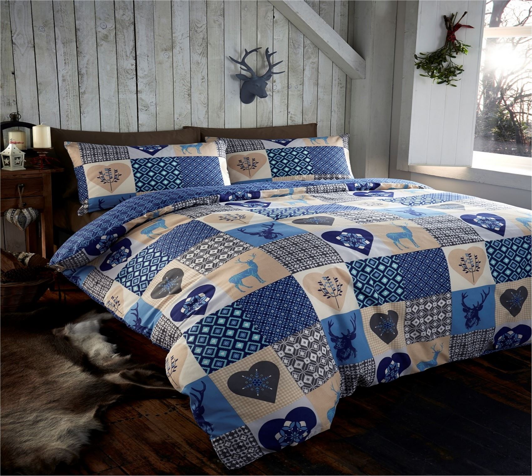 Stag Duvet Cover & Pillowcase Quilt Cover Bedding Bed Sets 4 Sizes New