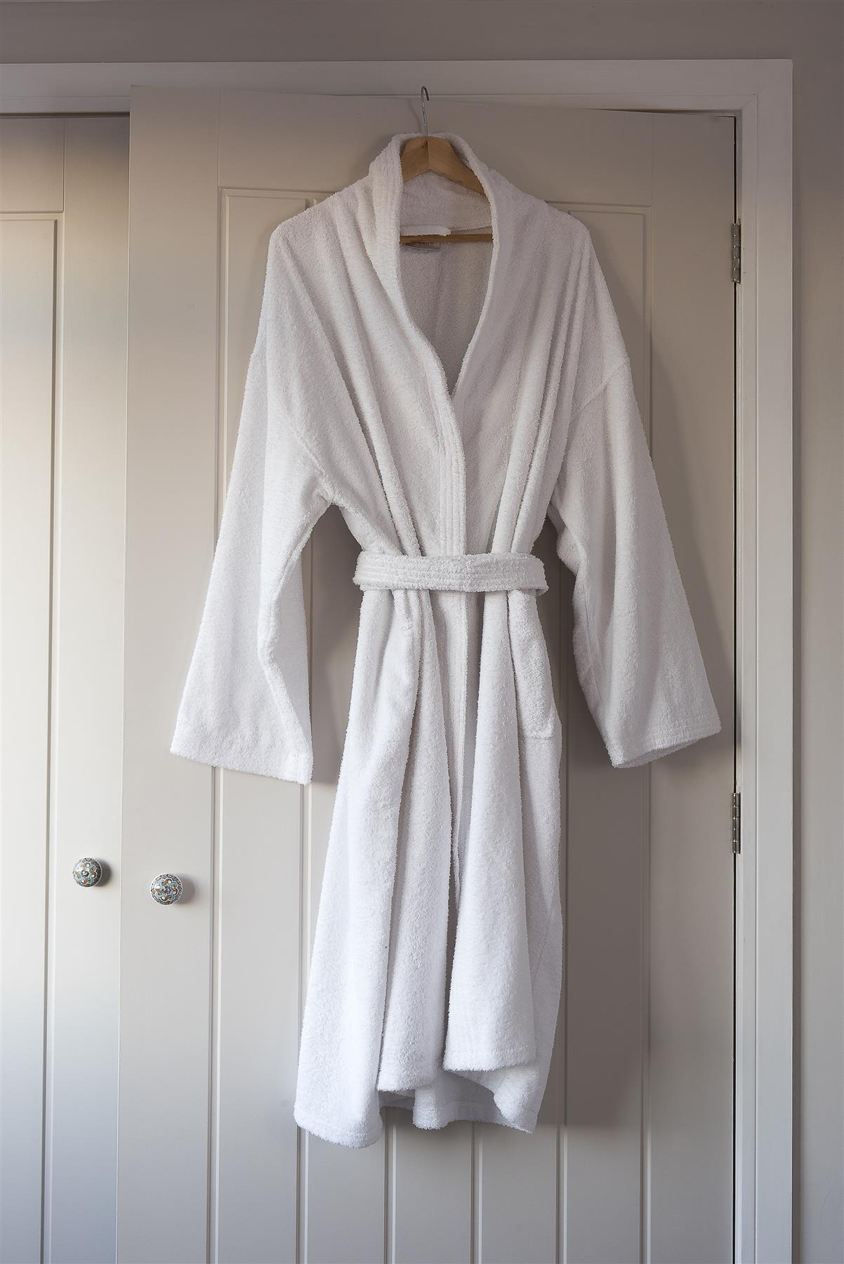 Luxury Bathrobe Unisex Cotton Waffle Terry Men's Women's Unisex Dressing Gown - Picture 11 of 16