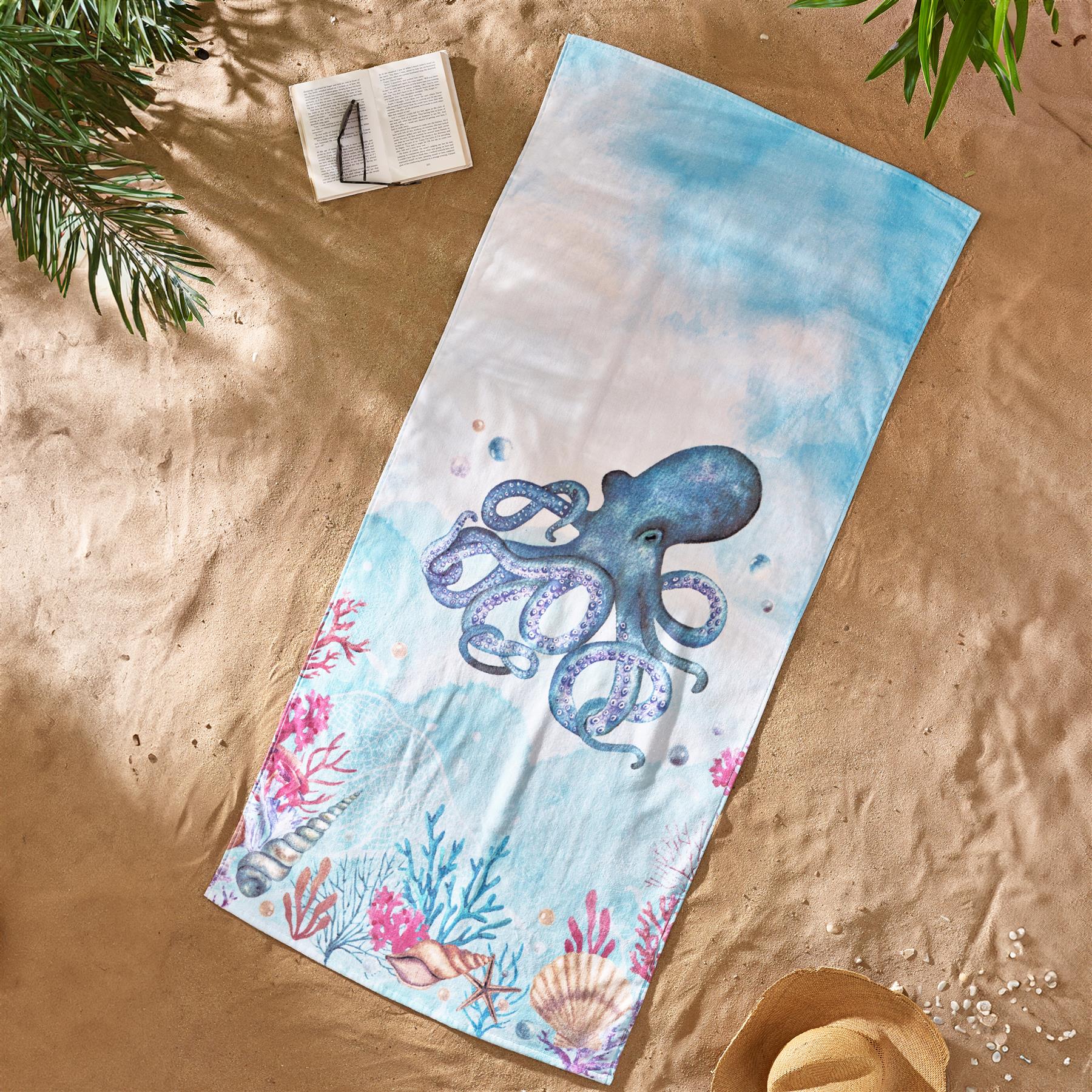Catherine Lansfield Beach Towel Sunbed Lounger Cotton Patterned Plain - Picture 32 of 52