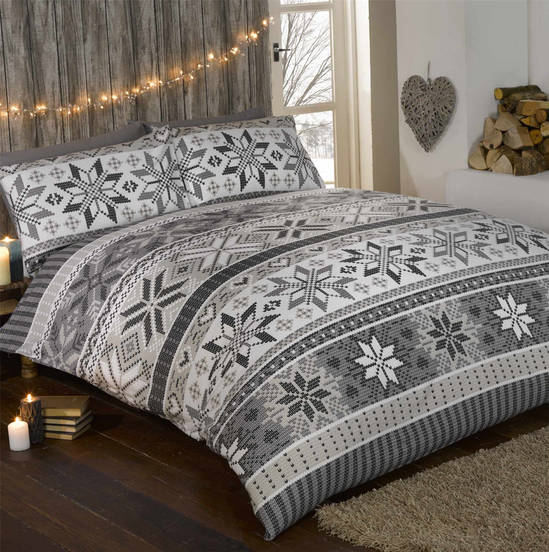 Cotton Flannelette Quilt Duvet Cover Bedding Bed Sets