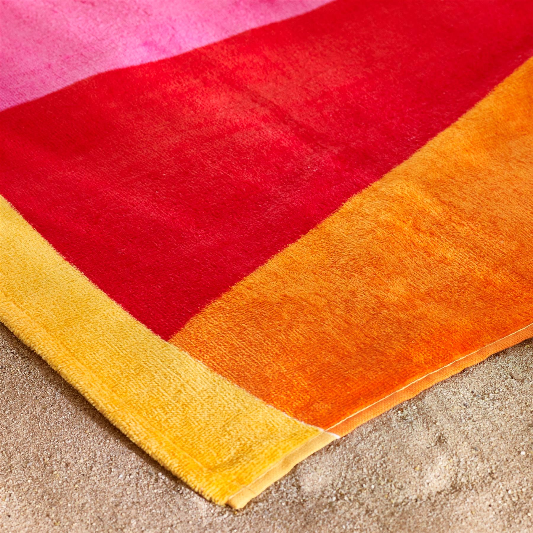 Catherine Lansfield Beach Towel Sunbed Lounger Cotton Patterned Plain - Picture 21 of 52