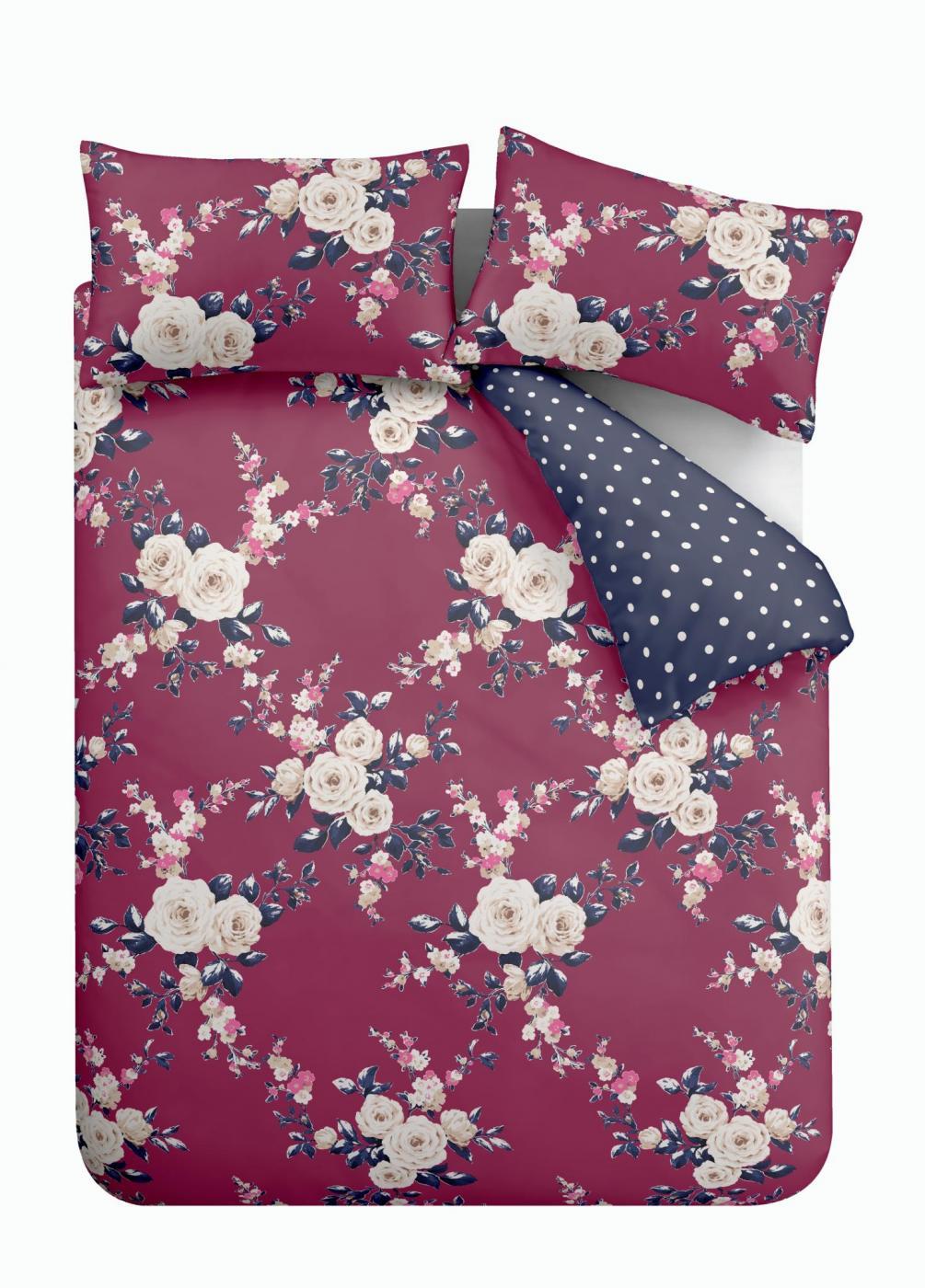 Catherine Lansfield Canterbury Floral Duvet Cover Sets Bedding Set & Accessories - Picture 27 of 27