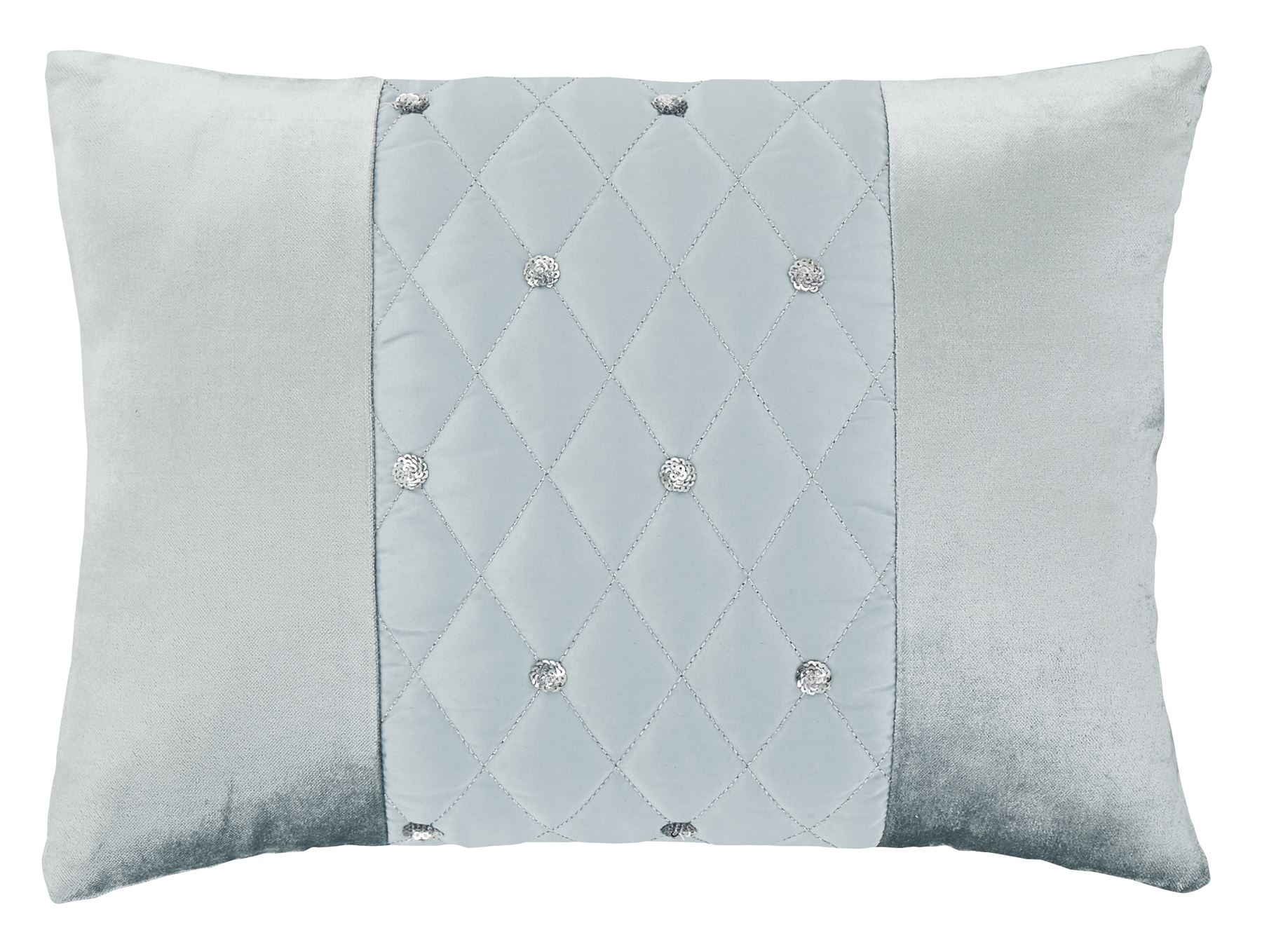 Catherine Lansfield Sequin Cluster Duck Egg Luxury Quilt/Duvet Cover Bedding