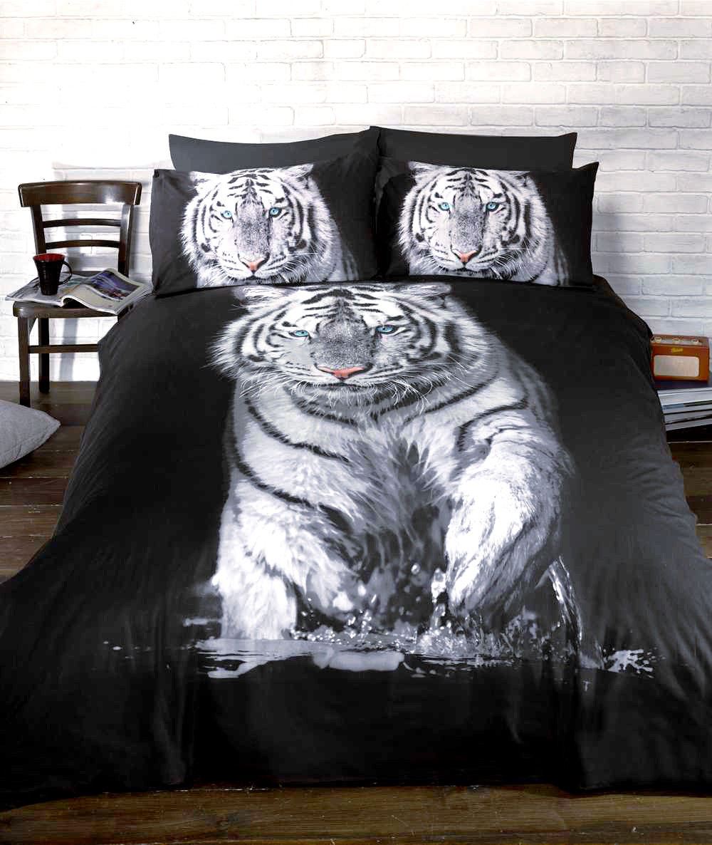 Animal Photographic Print Quilt Duvet Cover & Pillowcases Bedding Bed