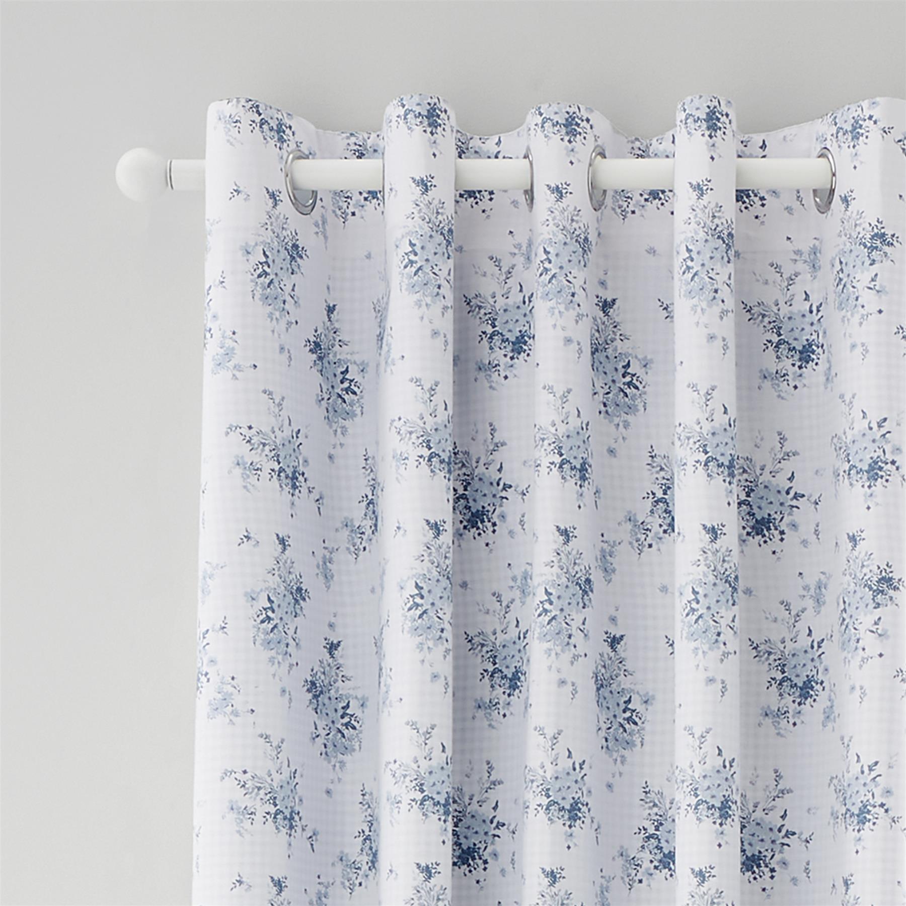 Catherine Lansfield Lucie Floral Frill Duvet Cover Set Accessories Bedding Blue - Picture 25 of 42