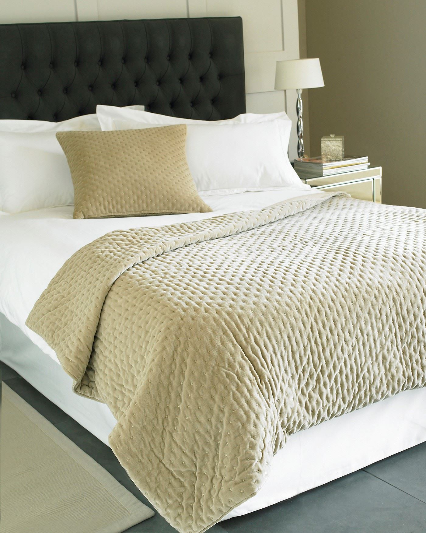 100 Cotton Velvet Throw Over Throwover Luxury Bedspread Blue Grey