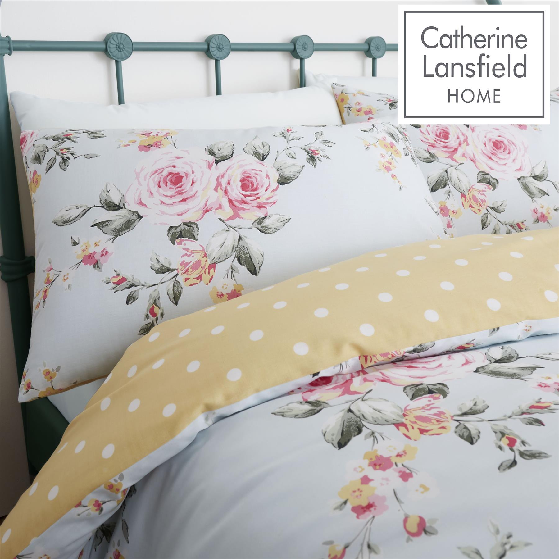 Catherine Lansfield Canterbury Floral Duvet Cover Sets Bedding Set & Accessories - Picture 9 of 27
