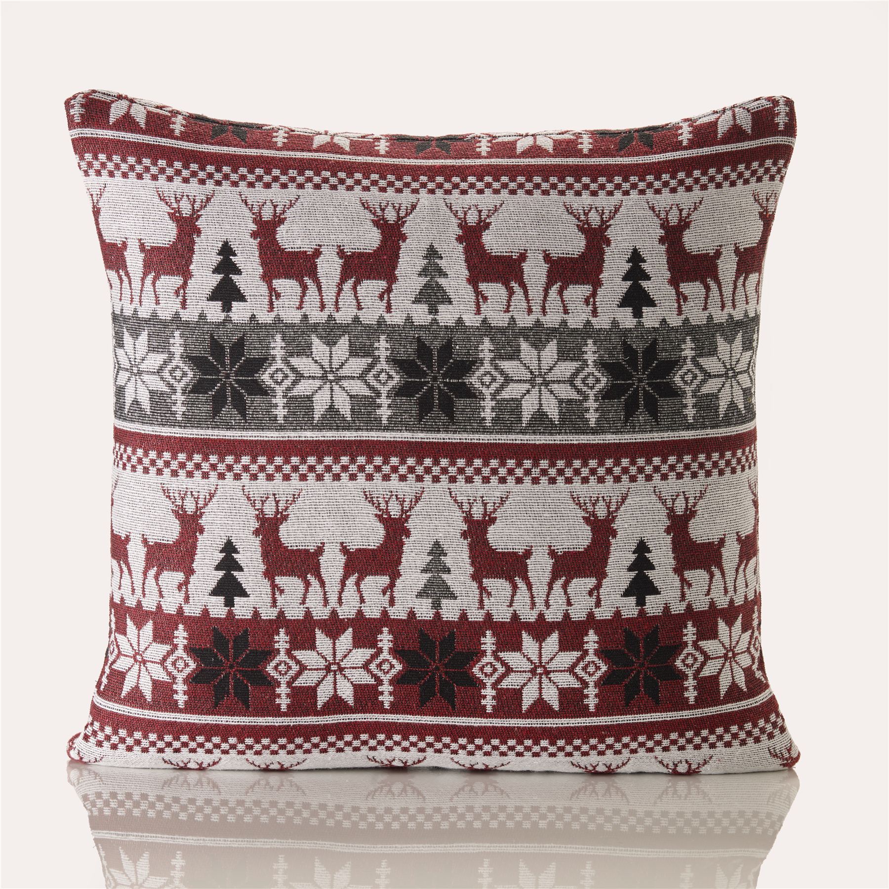 Tapestry Christmas Cushion Cover Square Scatter Case Xmas Santa Claus