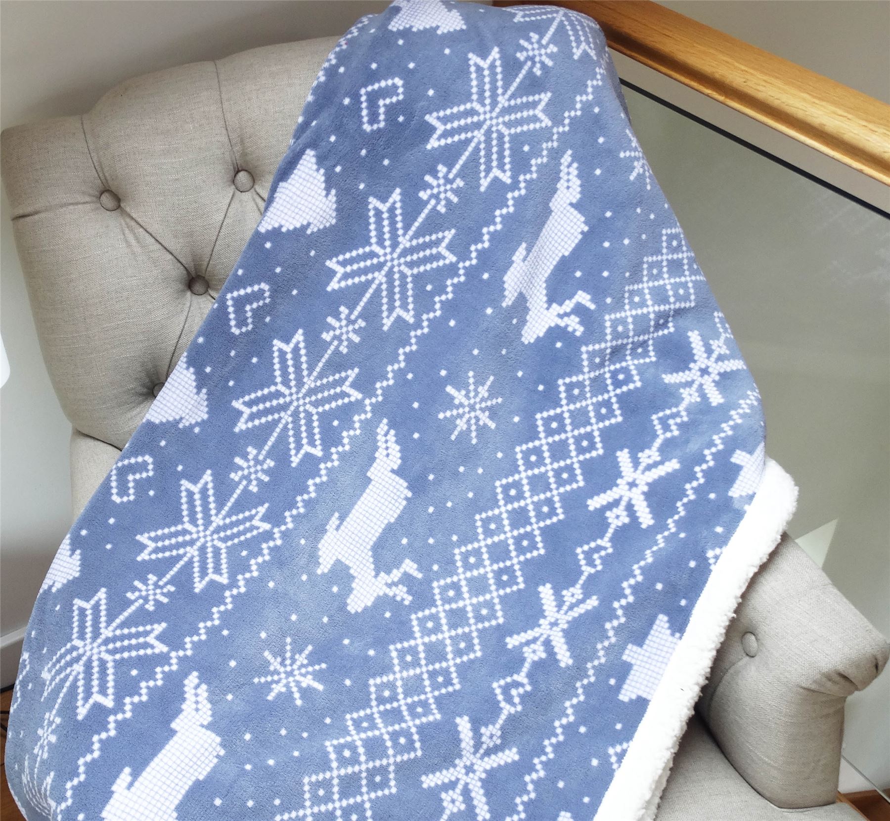 Christmas Soft Fleece Throws Decorative Bed Sofa Blanket Xmas Father