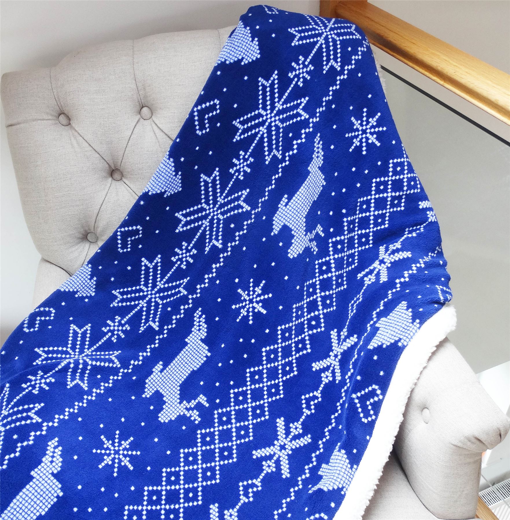 Christmas Soft Fleece Throws Decorative Bed Sofa Blanket Xmas Father