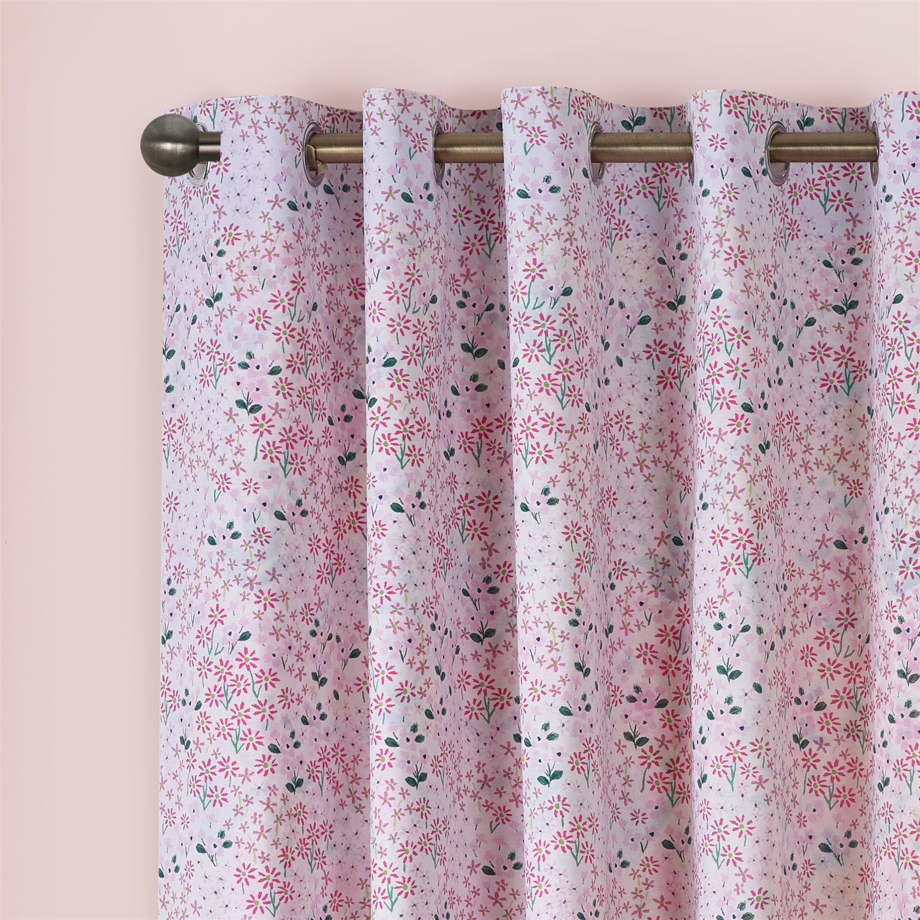 Catherine Lansfield Tilly Floral Duvet Cover Set Curtains Bedspread Reversible - Picture 38 of 44