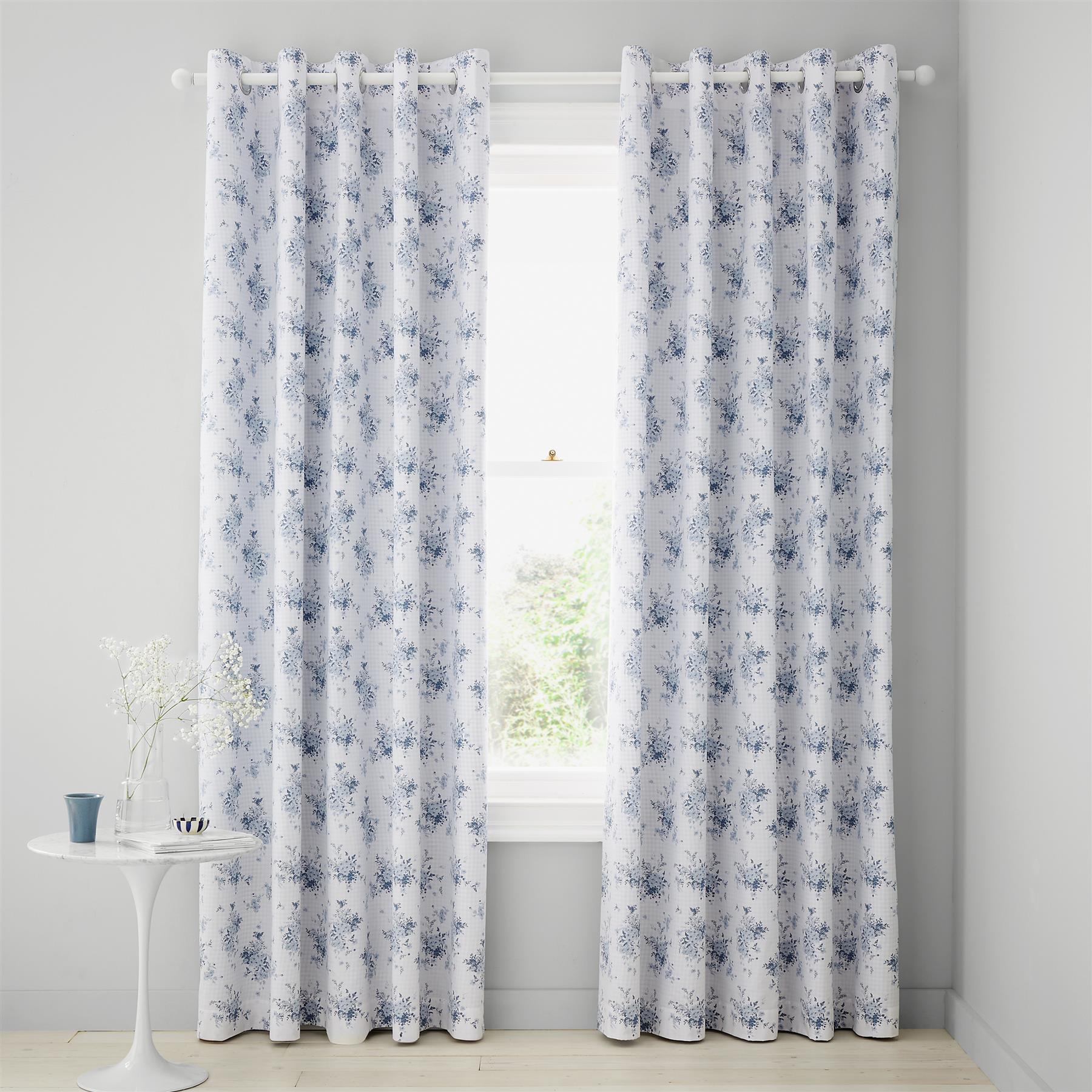 Catherine Lansfield Lucie Floral Frill Duvet Cover Set Accessories Bedding Blue - Picture 33 of 42
