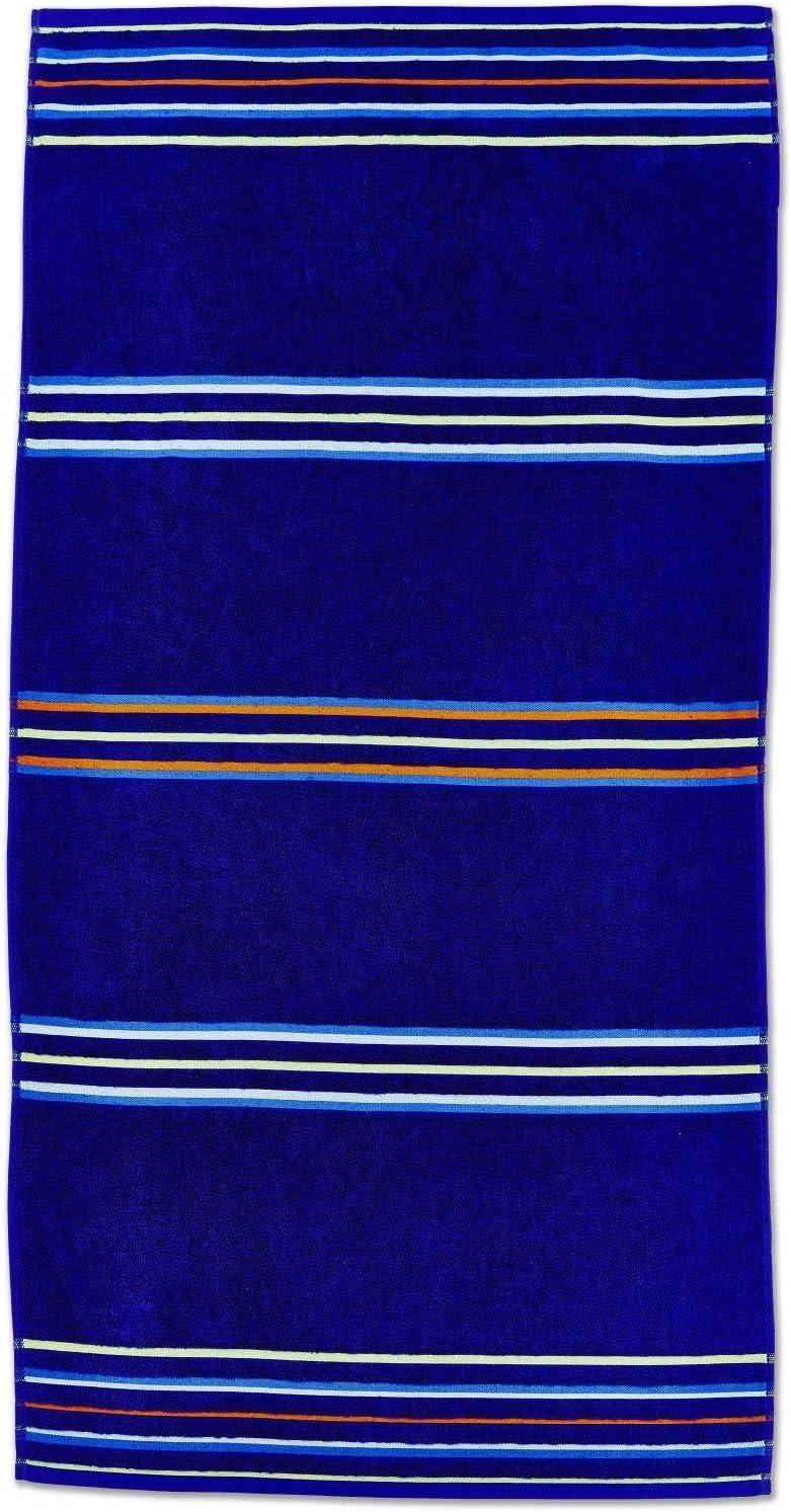 Catherine Lansfield Beach Towel Sunbed Lounger Striped Rainbow Plain Cotton x2 - Picture 8 of 16