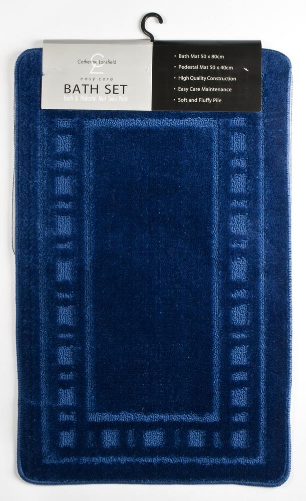 Catherine Lansfield Armoni Easy Care Two Piece Bath Set (Bath & Pedestal Mat) - Picture 6 of 6