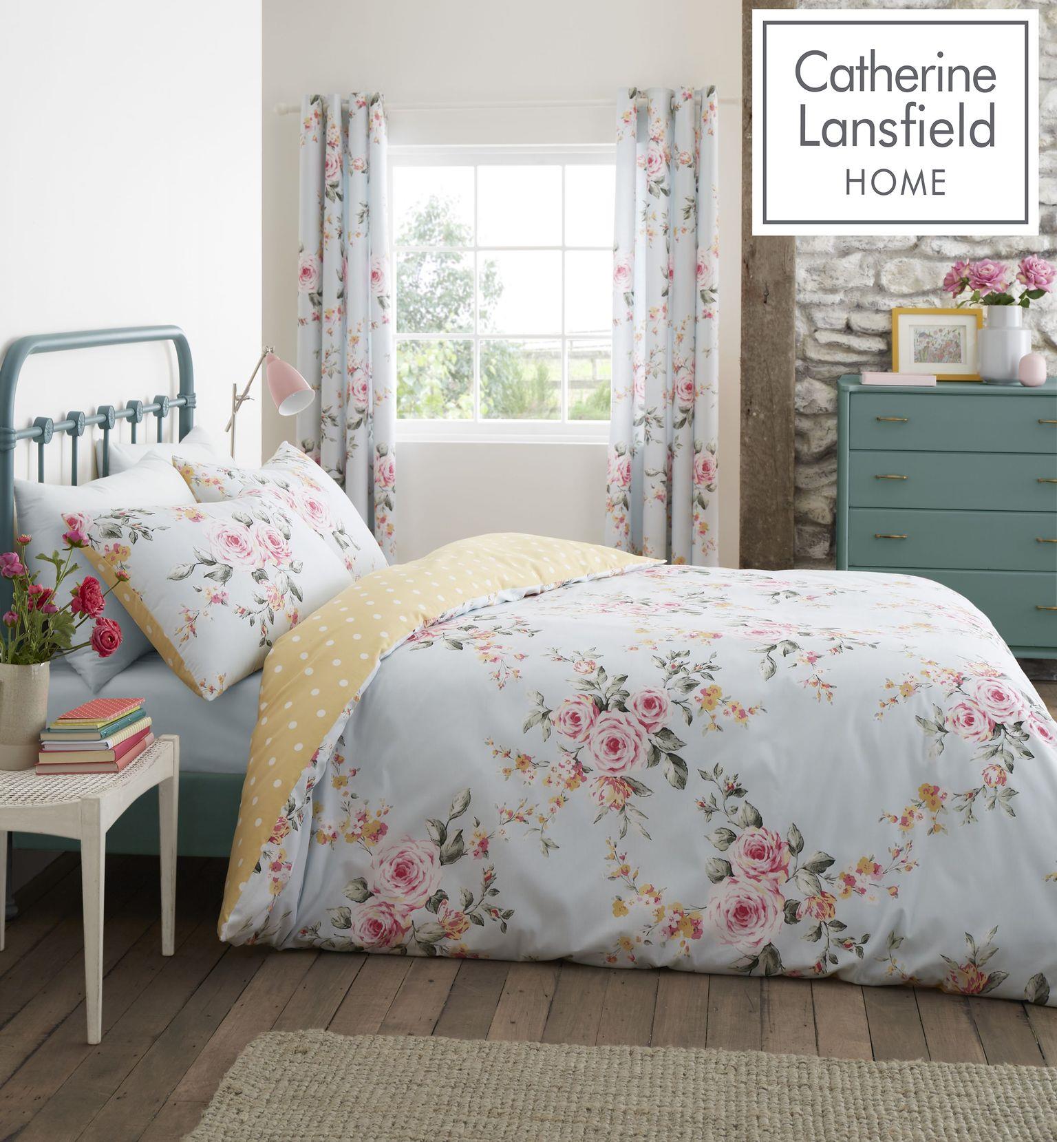 Catherine Lansfield Canterbury Floral Duvet Cover Sets Bedding Set & Accessories - Picture 8 of 27