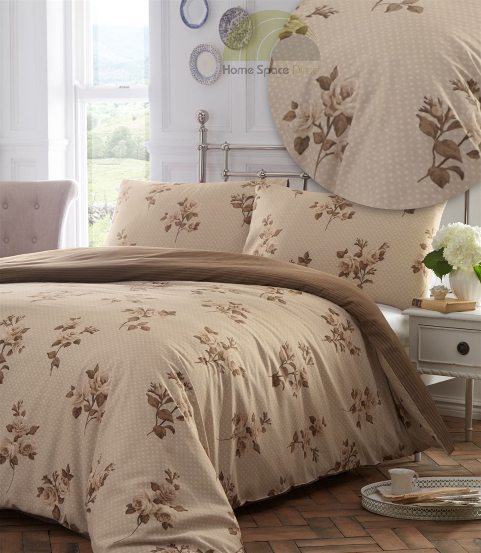 Floral Modern Quilt Duvet Cover & Pillowcase Bedding Bed Sets Flowers New