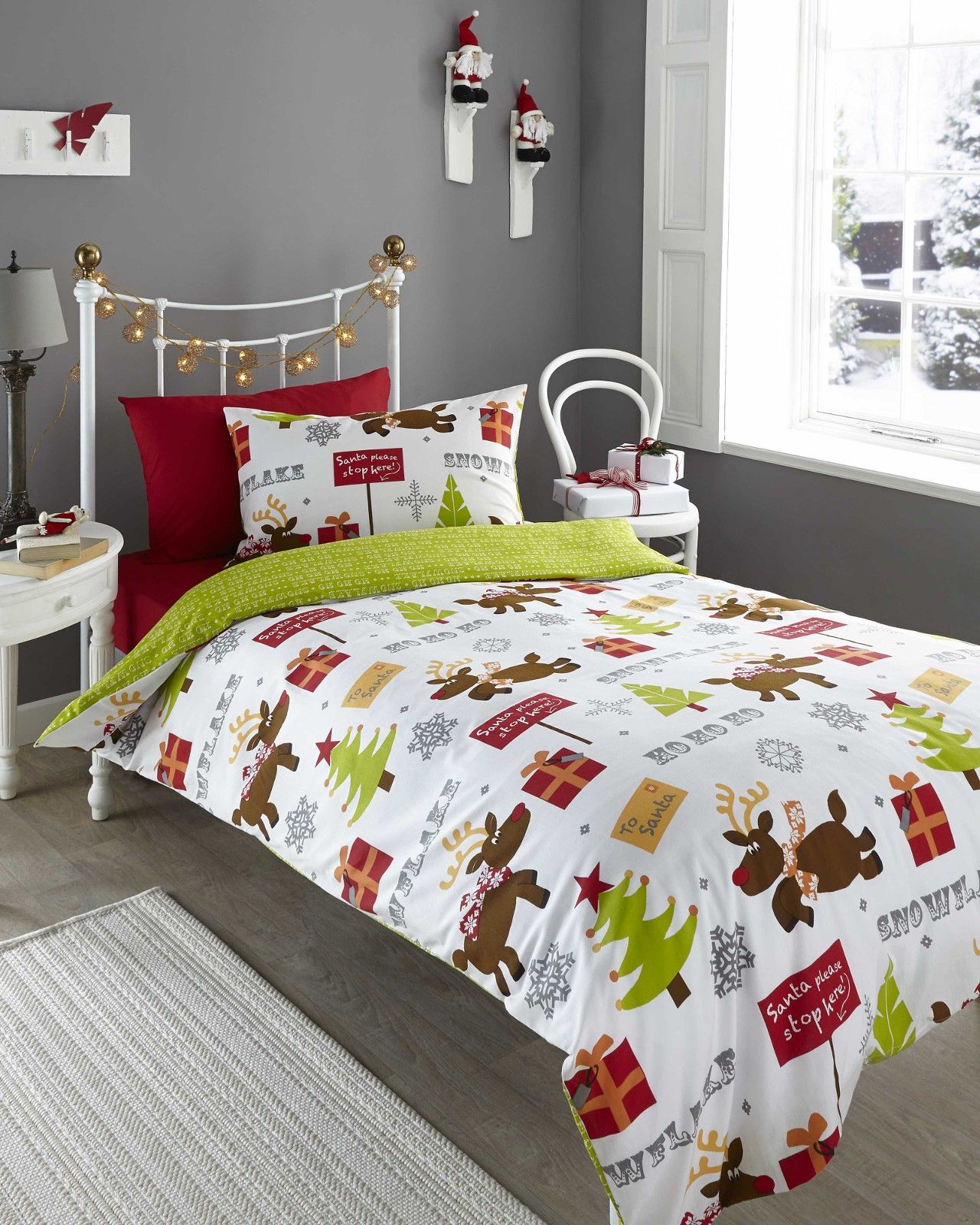 100 Cotton Flannelette Quilt Duvet Cover Bedding Bed Sets Christmas