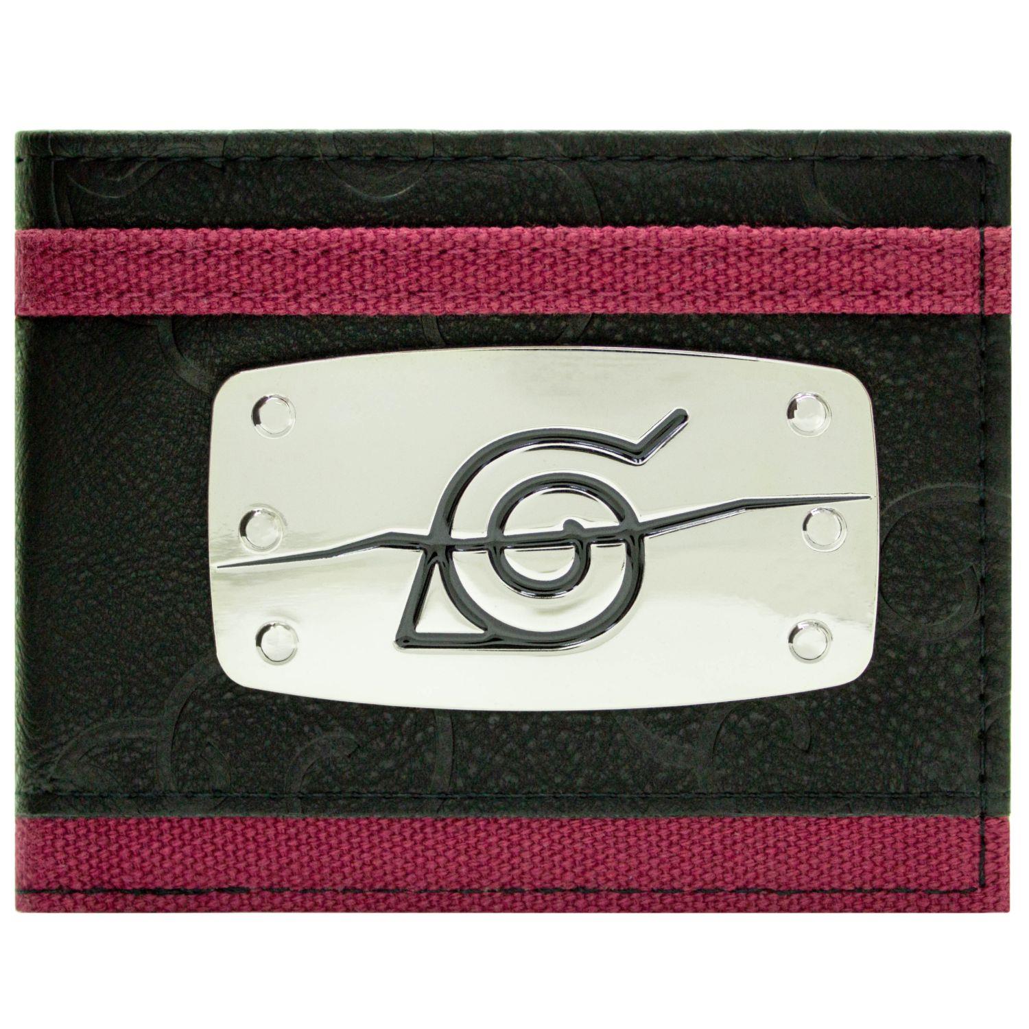 NEW OFFICIAL NARUTO AKATSUKI HEADBAND RED ID & CARD BIFOLD WALLET eBay