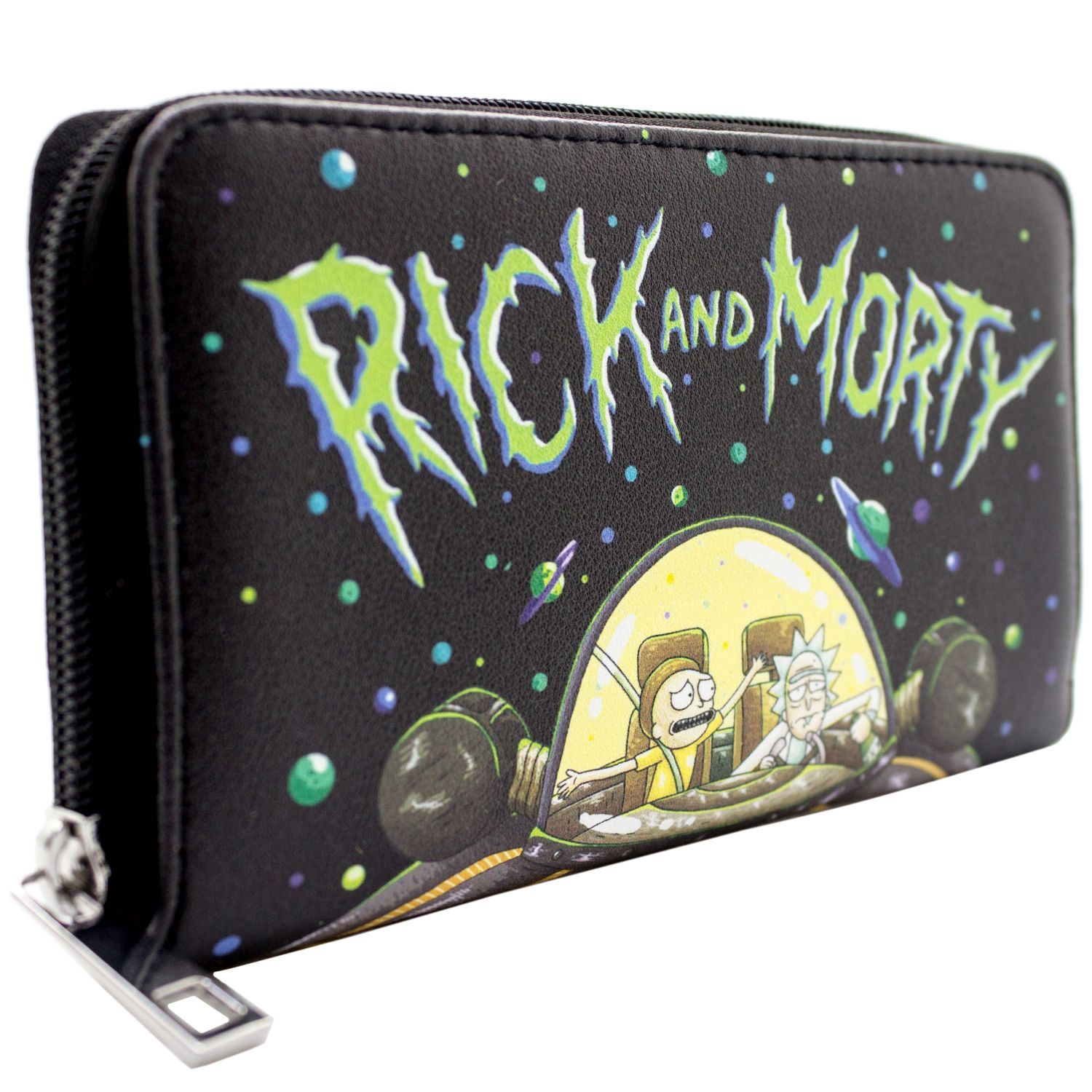 NEW OFFICIAL RICK /& MORTY DRUNK IN CHARGE SPACE CRUISER BLACK COIN /& CARD PURSE