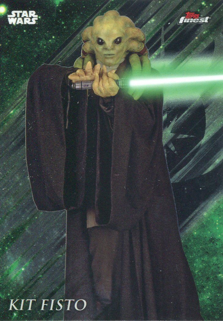 Star Wars Galactic Files Reborn Blue Parallel Base Card AOTC-17 Kit Fisto