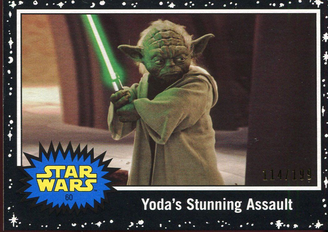 Star Wars JTTROS Black Parallel Base Card #66 Yoda and the Emperor 199