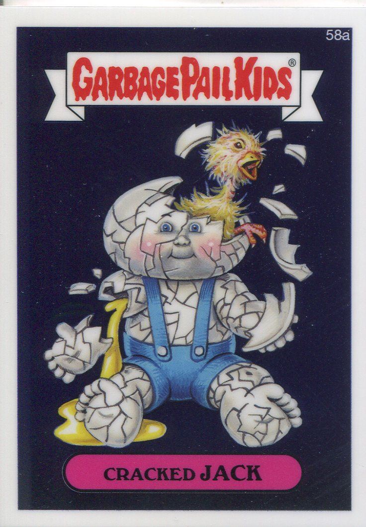 Garbage Pail Kids Chrome Series 2 Base Card 58a CRACKED JACK