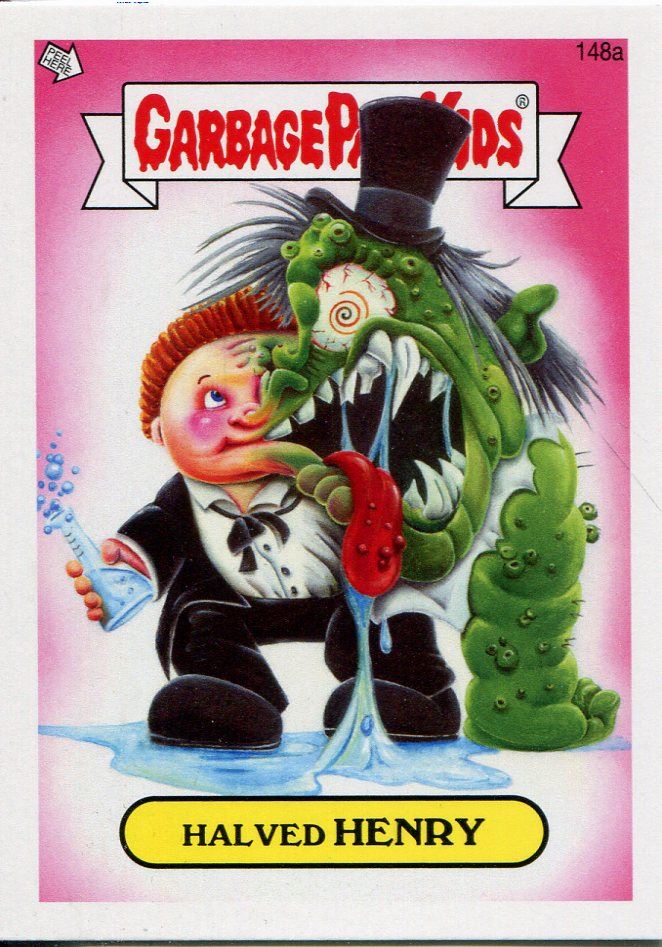 Garbage Pail Kids Mini Cards 2013 Base Card 148a Halved HENRY