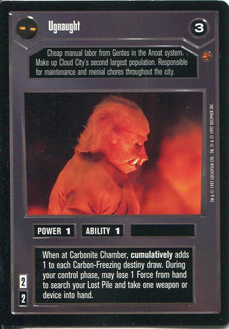 Star Wars CCG Cloud City Card Lift Tube Escape