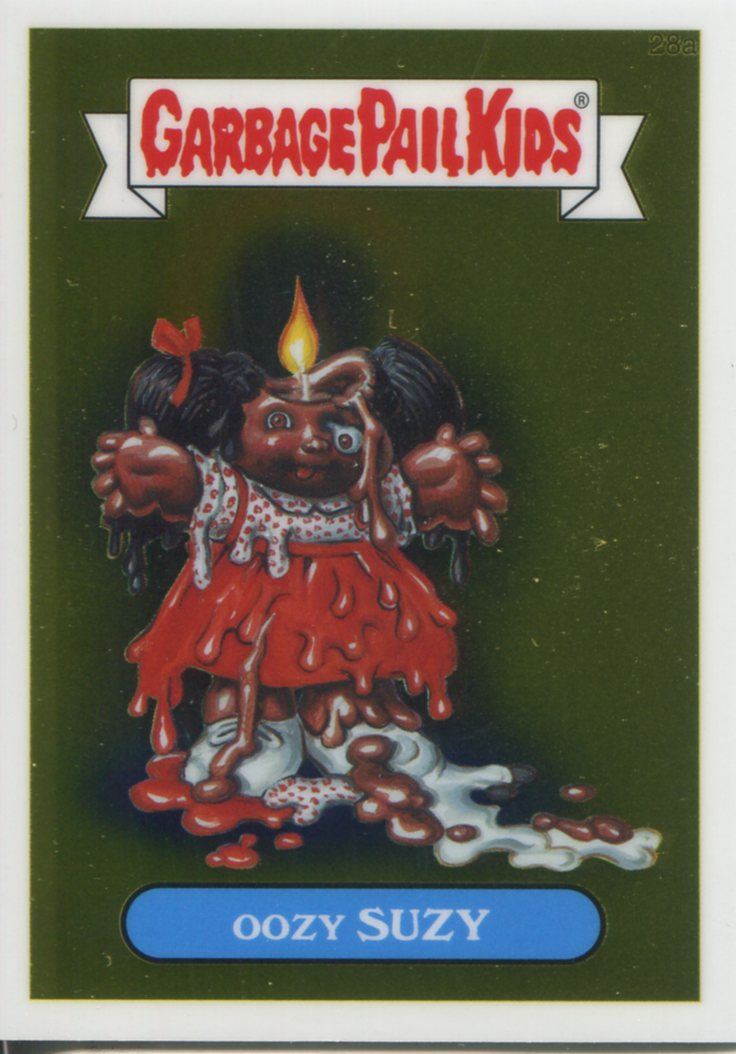 Garbage Pail Kids Chrome Series 1 Refractor Base Card 28a OOZY SUZY
