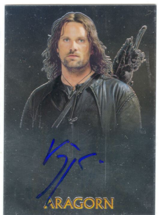 Herr Der Ringe Chrom Trilogie Autogrammkarte Viggo Mortensen Als Aragorn Ebay