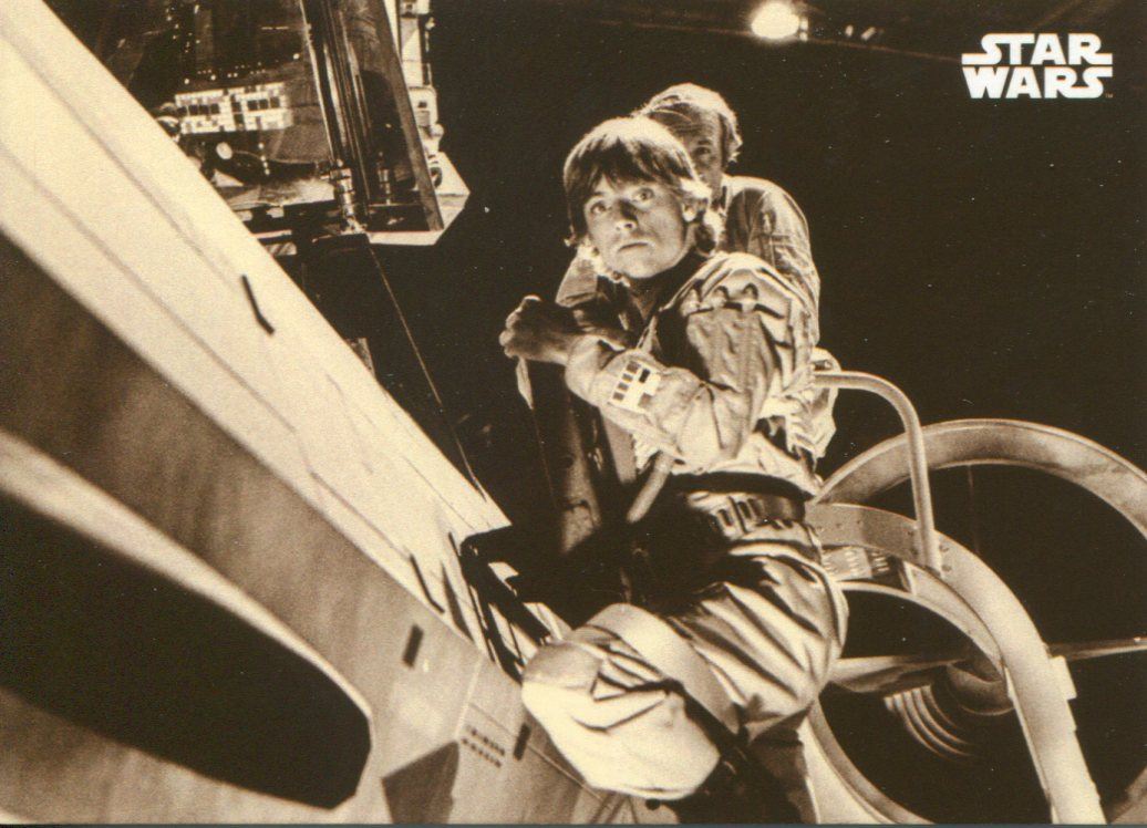 Star Wars ANH Black /& White Blue Base Card #133 Red Five Luke Skywalker