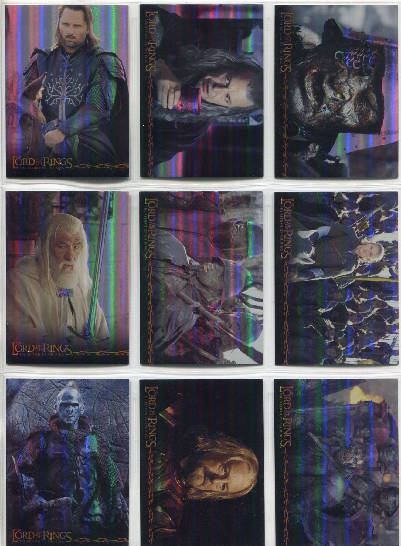 Lord Of The Rings FotR Complete Special Foil Chase Card Set 1-10