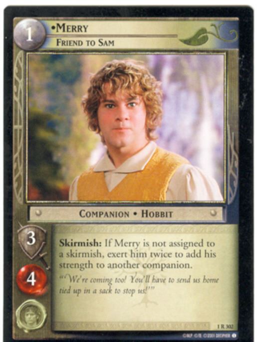Lord Of The Rings CCG FotR Card 1.R72 Gandalf Friend Of The Shirefolk