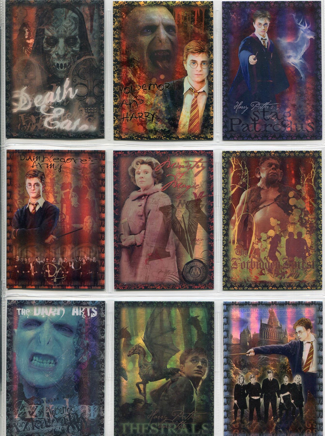 Harry Potter Order Of The Phoenix Update Complete Prismatic Foil Chase Set R1-9