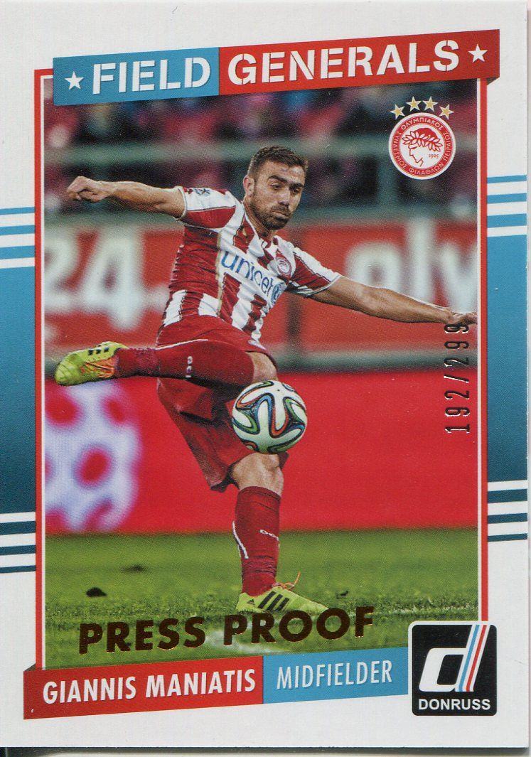 299 Donruss soccer 2015 Bronce campos generales Chase Card #1 Danny