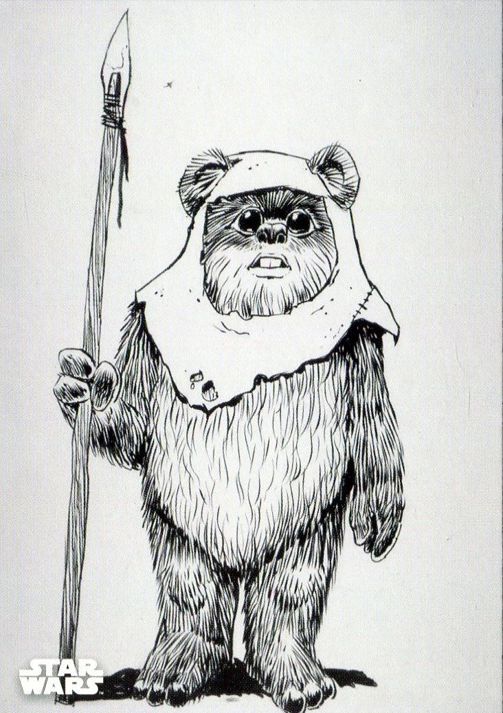 Star Wars Rotj Black White Concept Art Chase Card Ca 5 Ewok Ebay Star Wars Rotj Black White Concept Art Chase Card Ca 5 Ewok Ebay