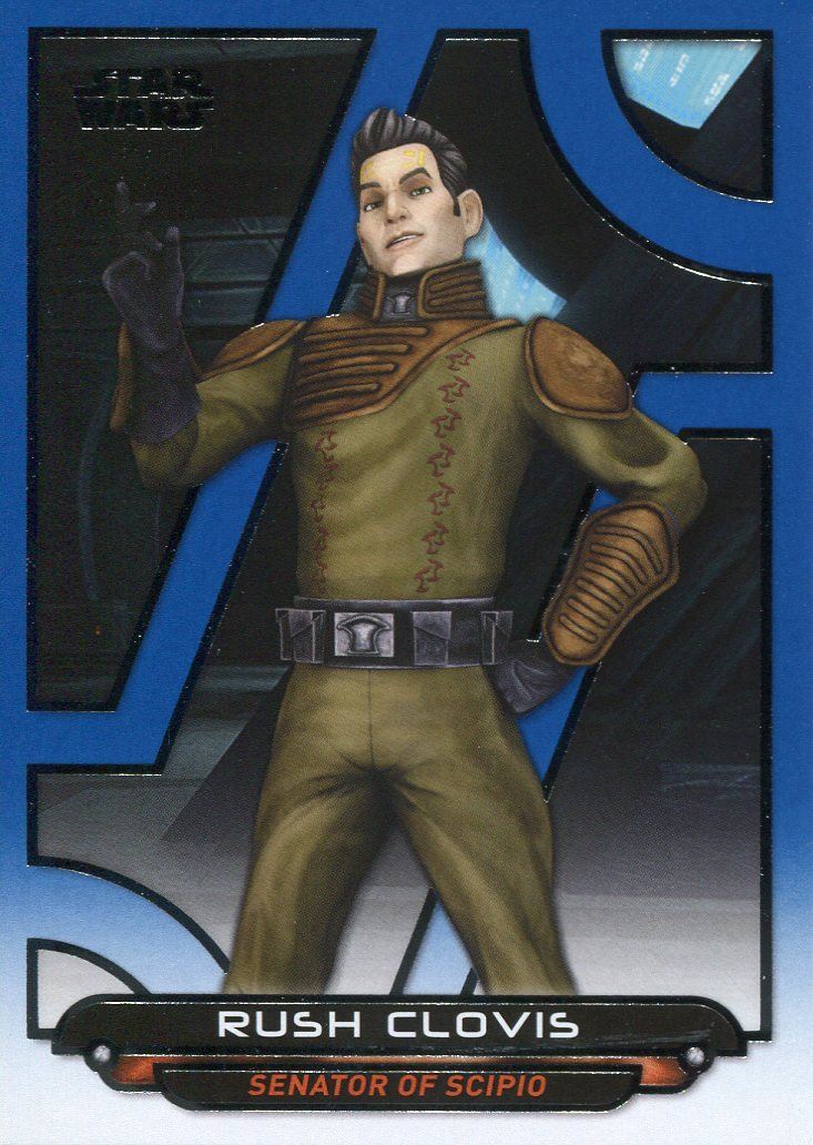 Star Wars Galactic Files Reborn Blue Parallel Base Card AOTC-17 Kit Fisto