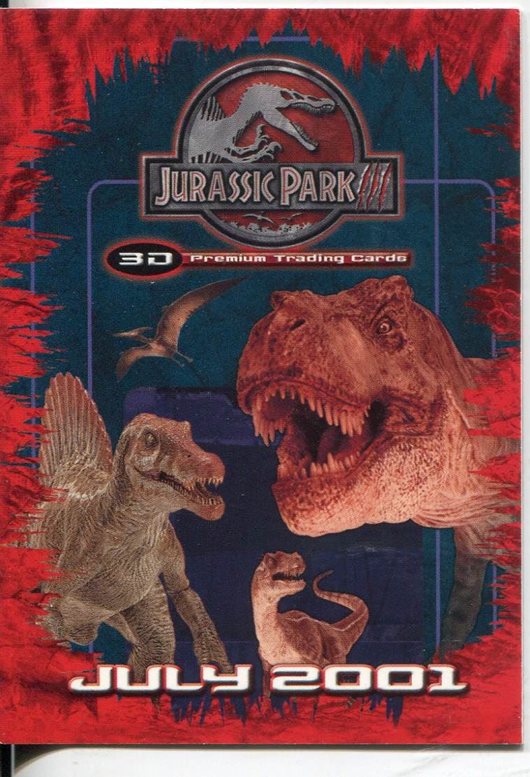 Jurassic Park III 3D Promo Card JP3-3