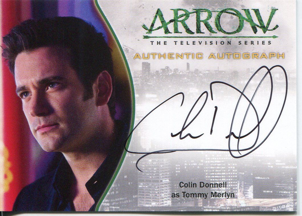 arrow season 1 autograph card a8 colin donnell as tommy merlyn