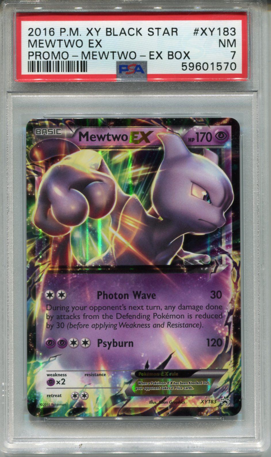 Pokemon X & Y Black Star Promo XY183 Mewtwo Ex Holo PSA 7 | eBay