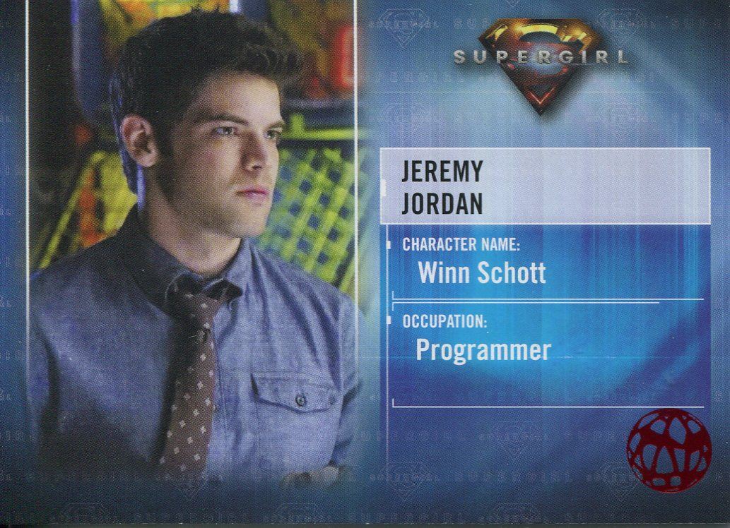 Supergirl Season 1 Character Chase Card CB3 Jeremy Jordan as Winn Schott