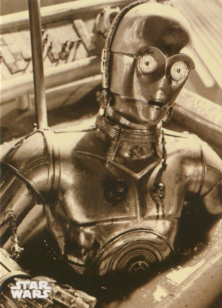 Star Wars ANH Black White Sepia Base Card #22 Threepio's Coveted